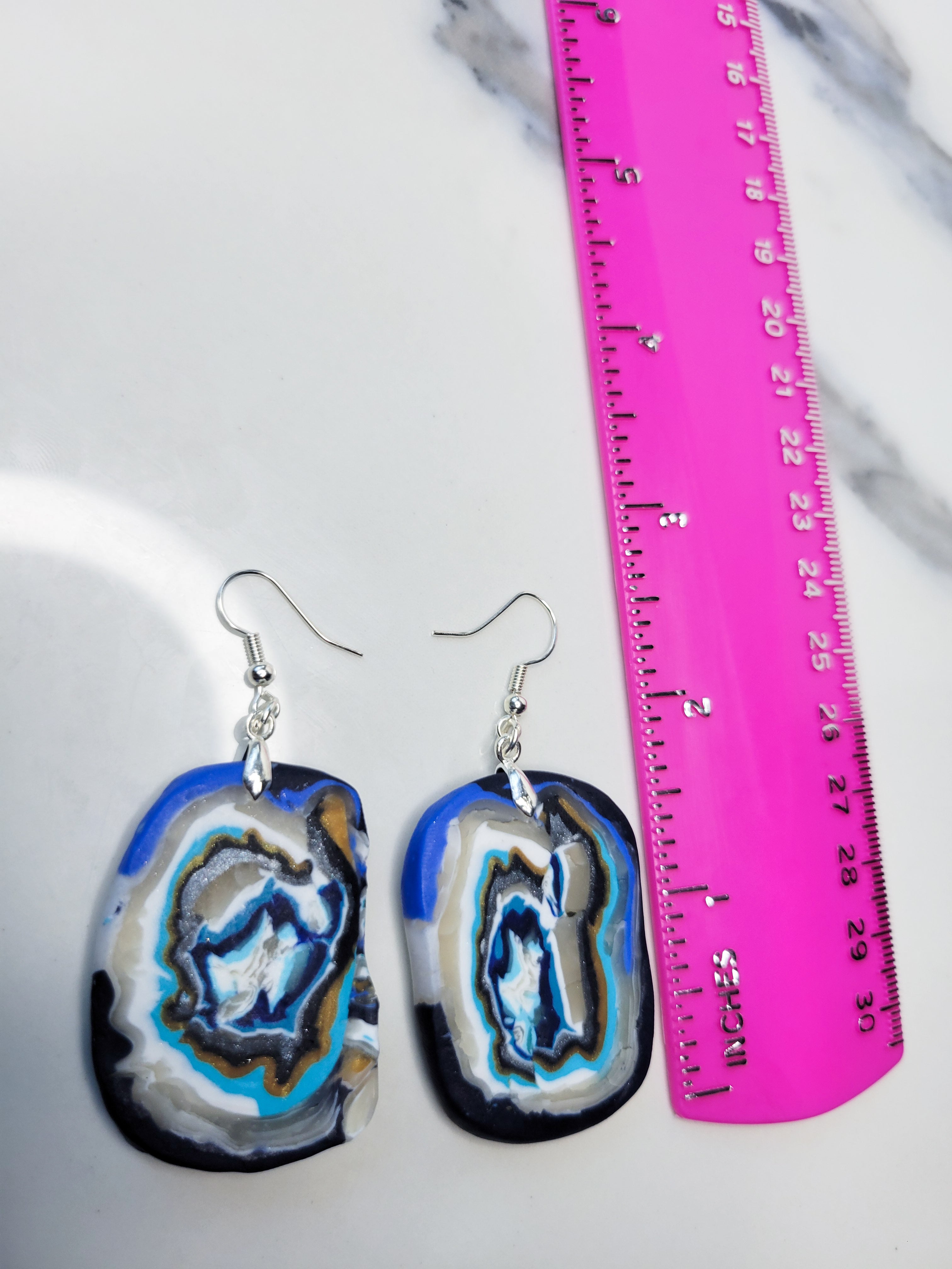 Whirled in Blue - Design 1 - Geode