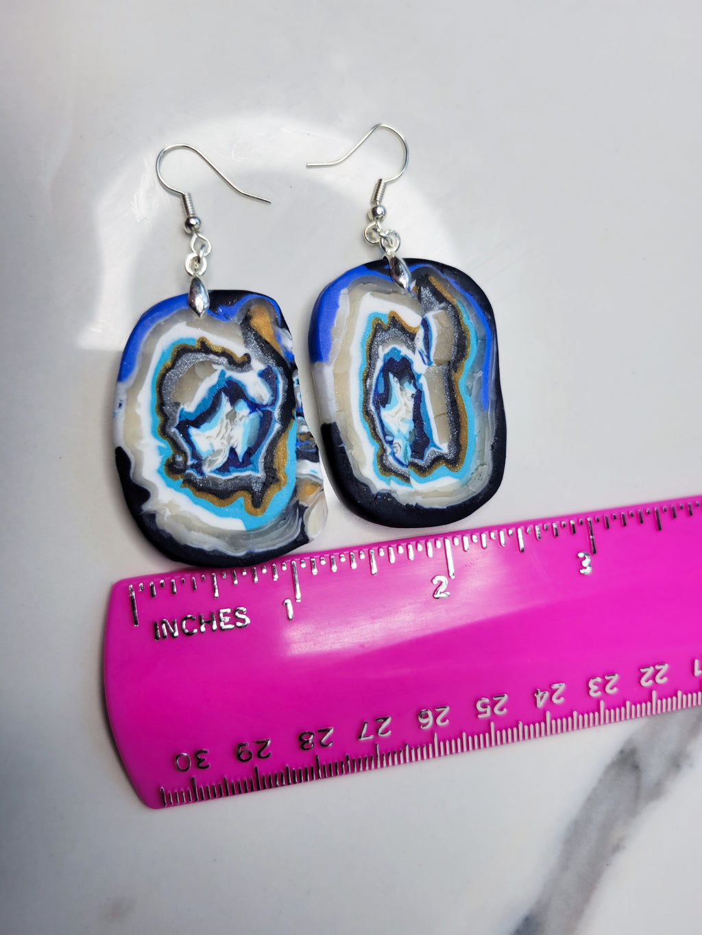 Whirled in Blue - Design 1 - Geode