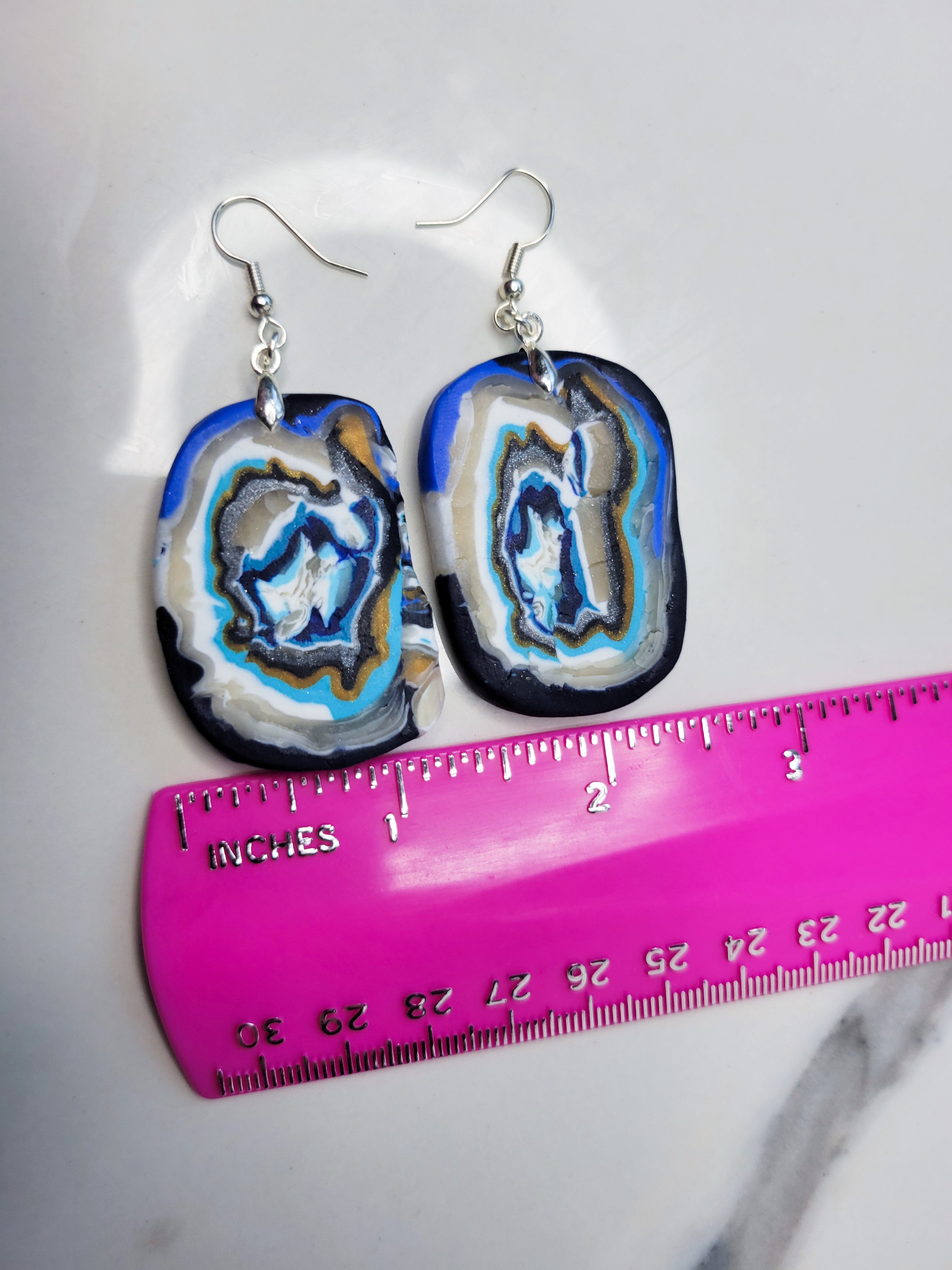Whirled in Blue - Design 1 - Geode