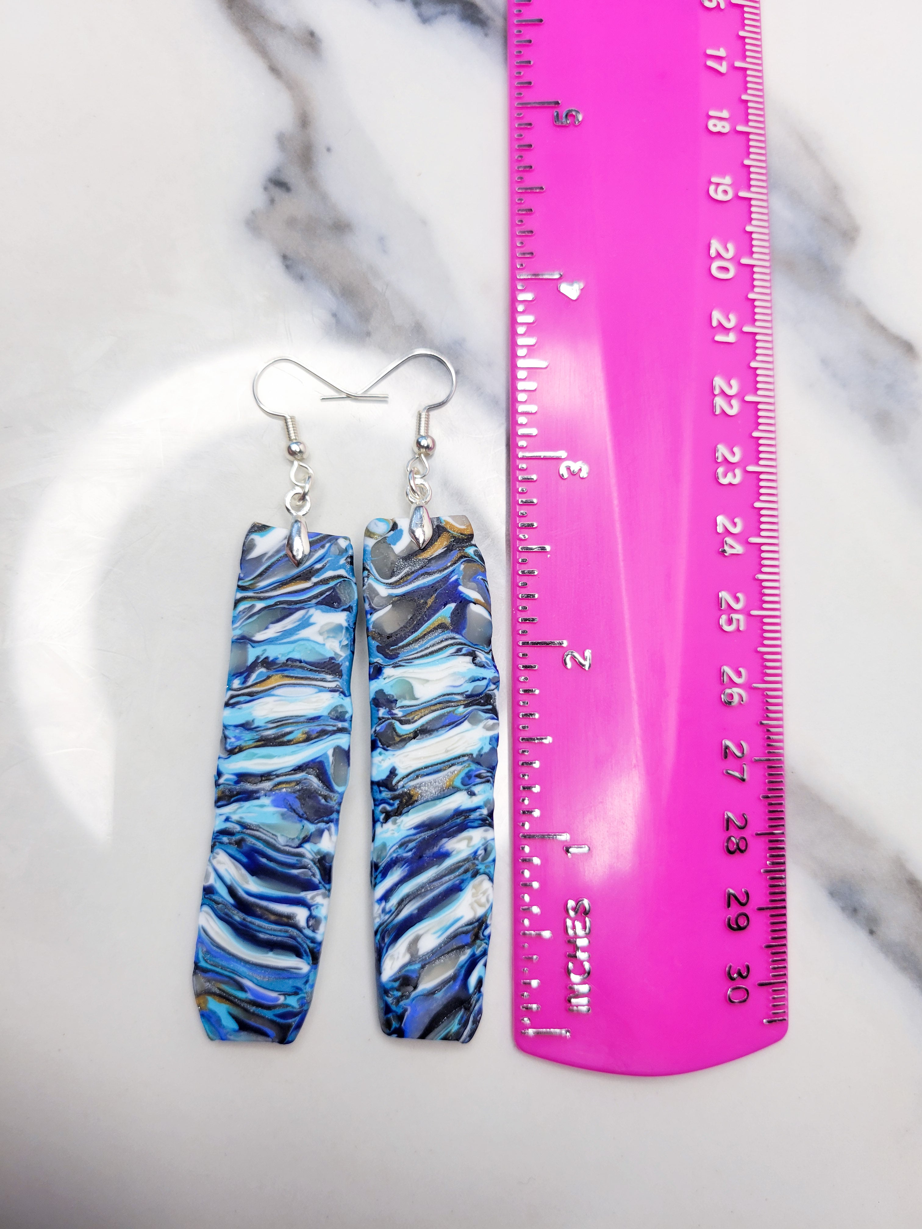 Whirled in Blue - Design 8 - Channeled Waves