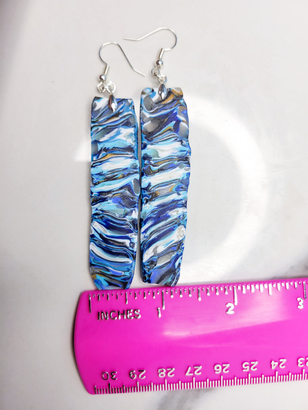 Whirled in Blue - Design 8 - Channeled Waves