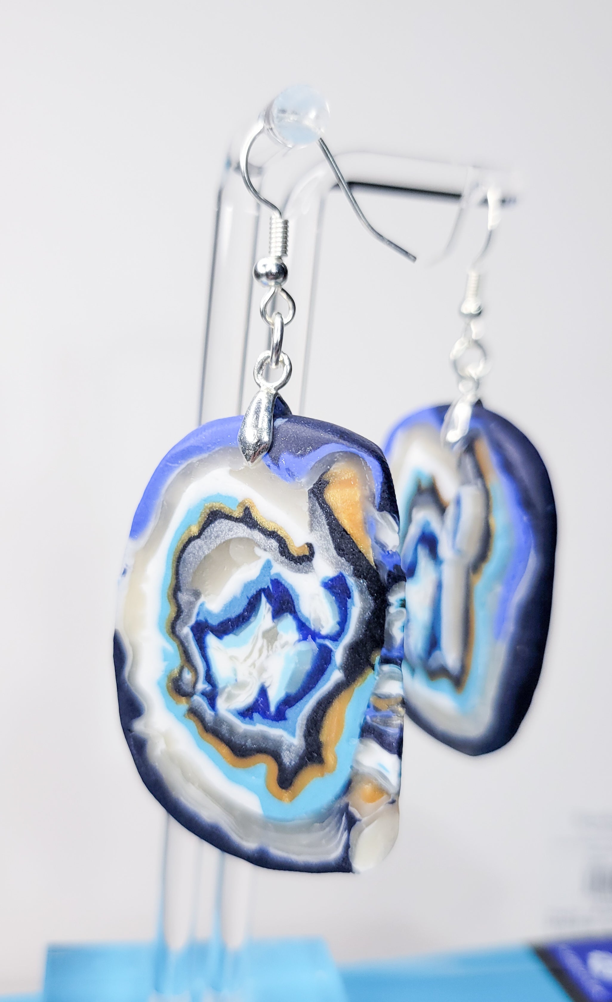 Whirled in Blue - Design 1 - Geode