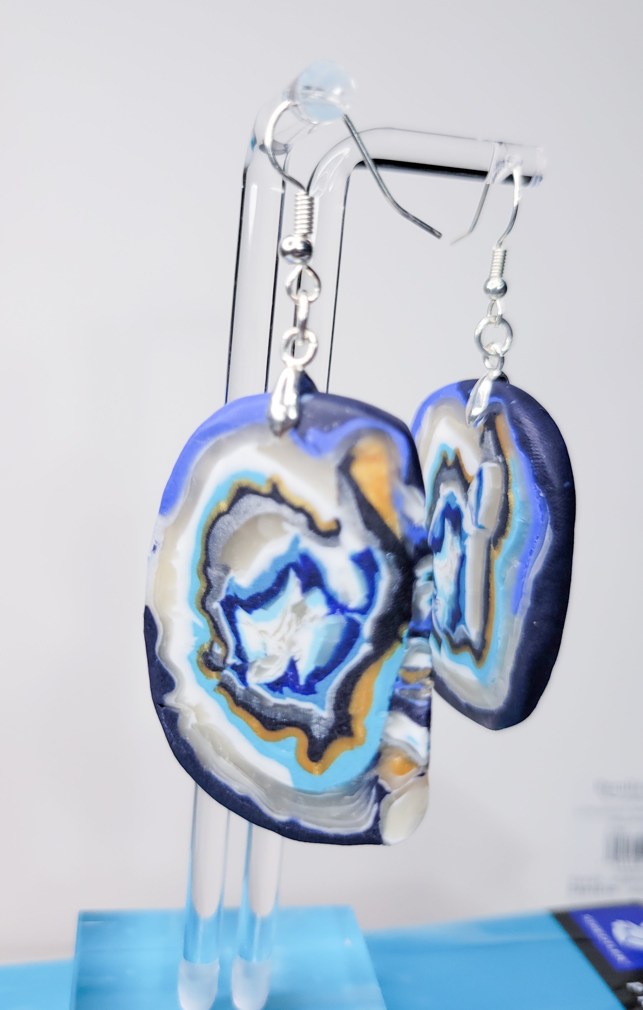 Whirled in Blue - Design 1 - Geode
