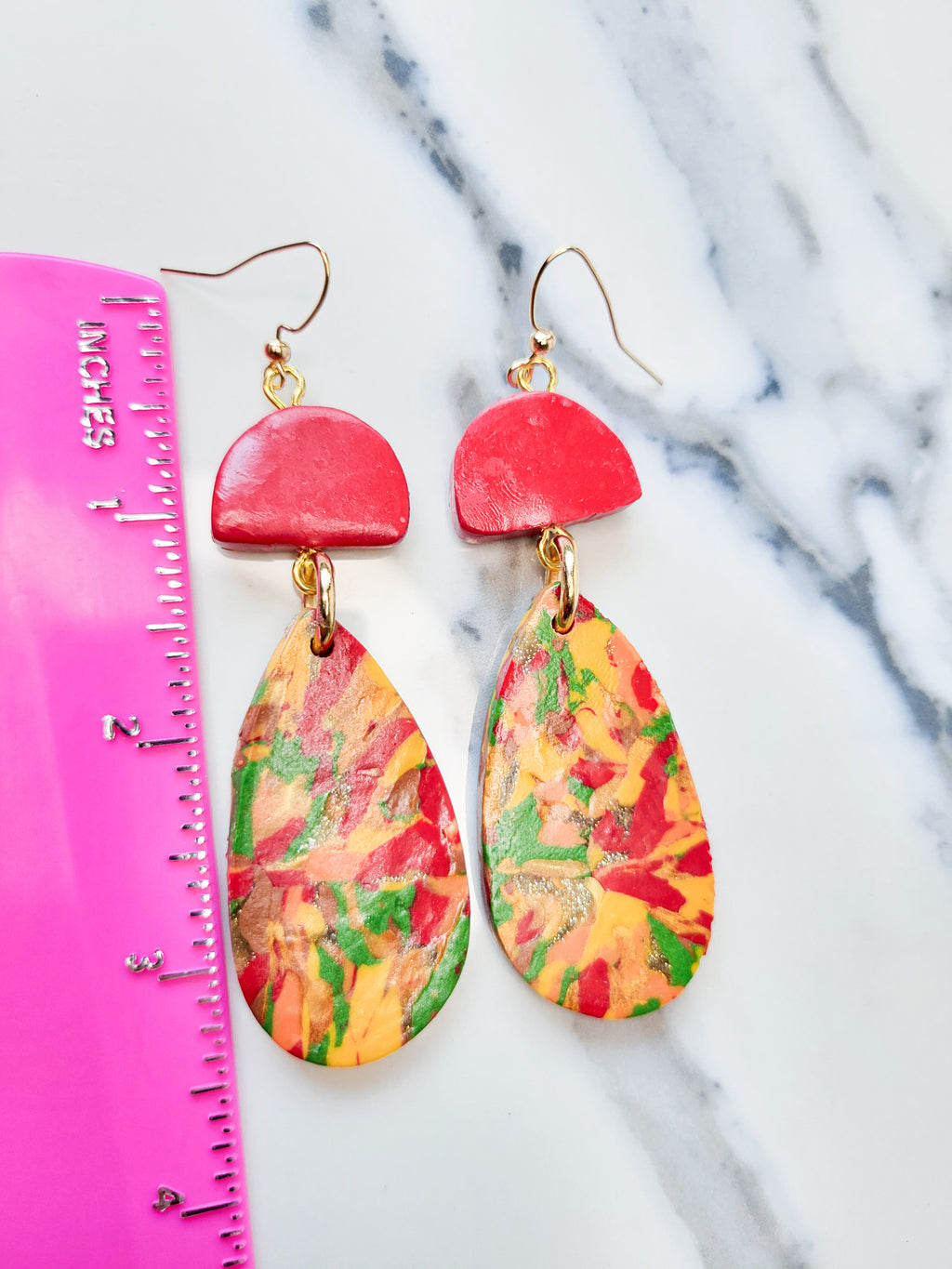 Summer Teardrops2 Earrings - Autumn Collection - Design 5