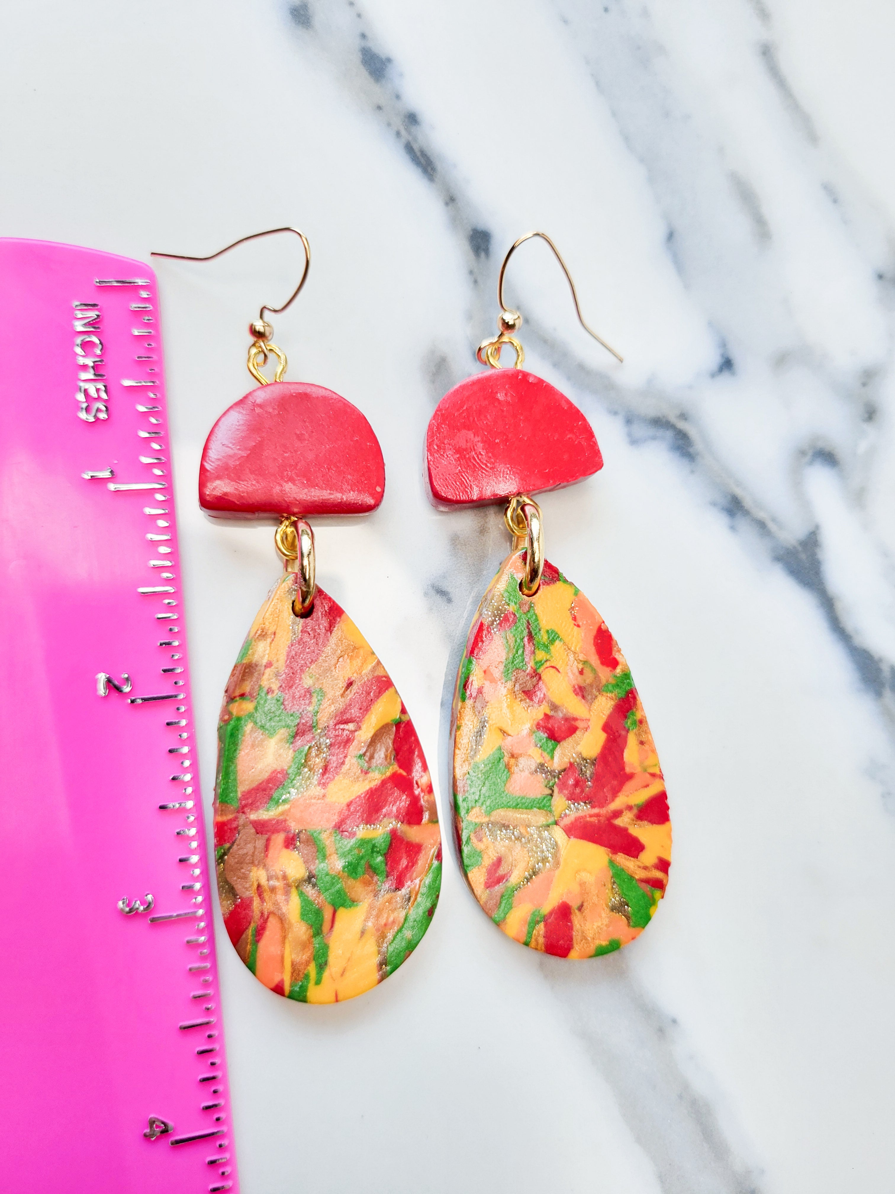 Summer Teardrops2 Earrings - Autumn Collection - Design 5