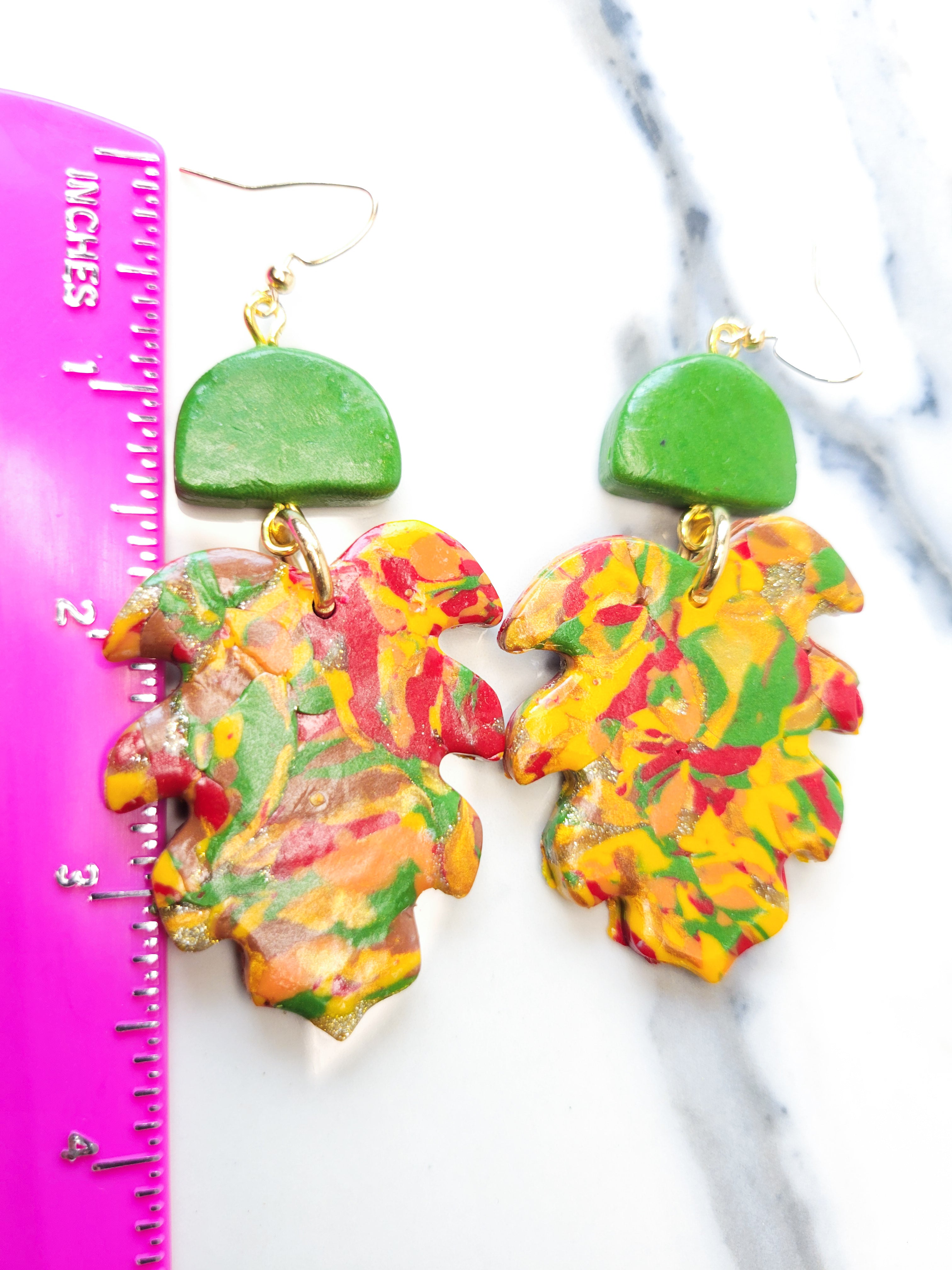 Turning Over a New Leaf2 Earrings - Autumn Collection - Design 2