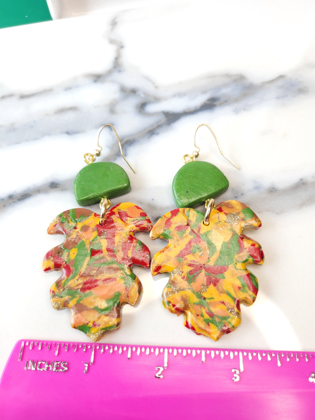Turning Over a New Leaf2 Earrings - Autumn Collection - Design 2
