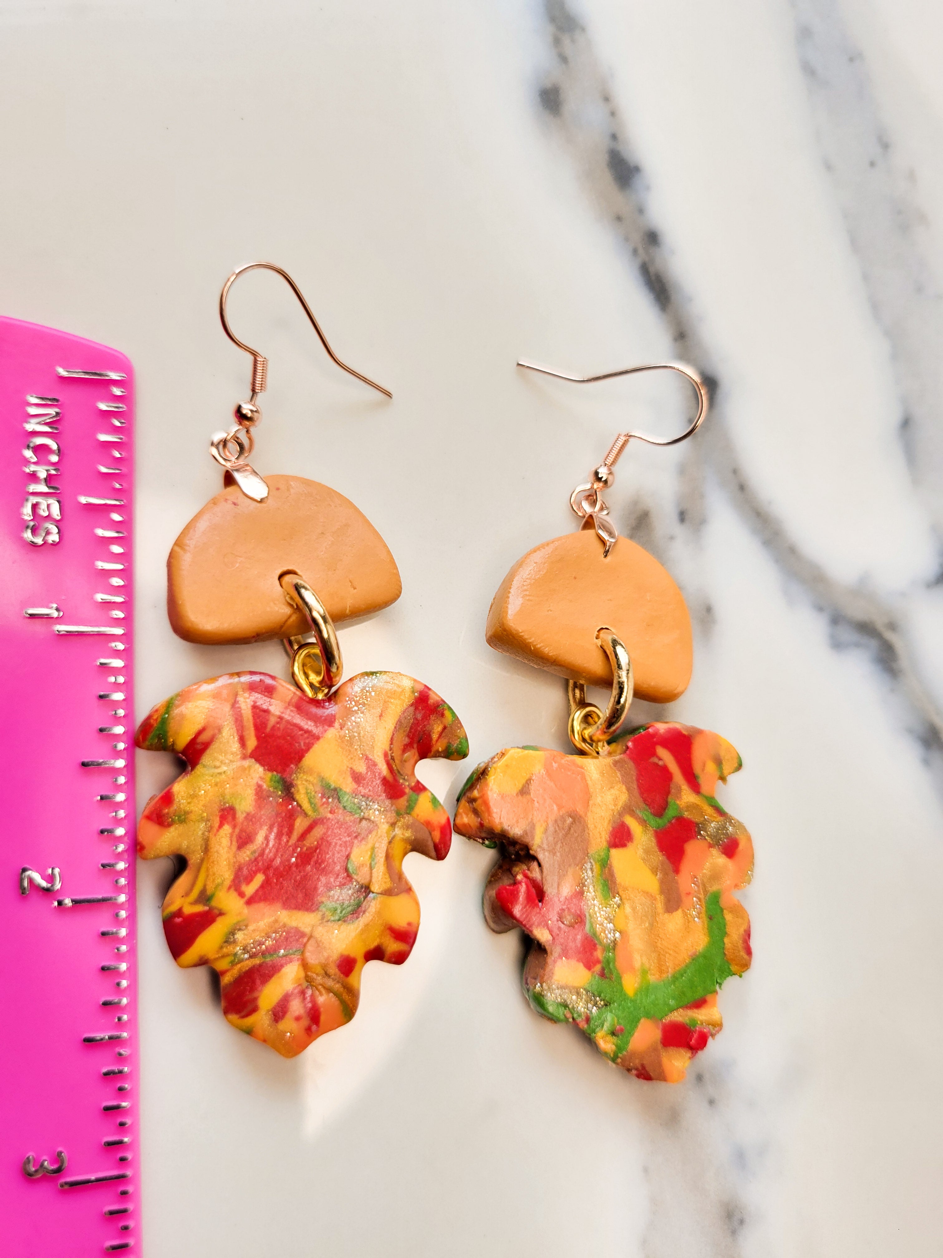 Turning Over a New Leaf3 Earrings - Autumn Collection - Design 3