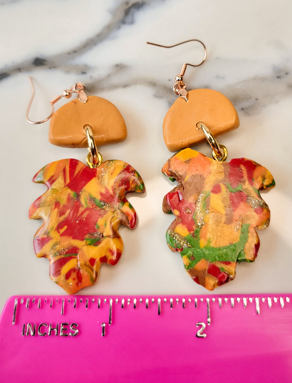 Turning Over a New Leaf3 Earrings - Autumn Collection - Design 3
