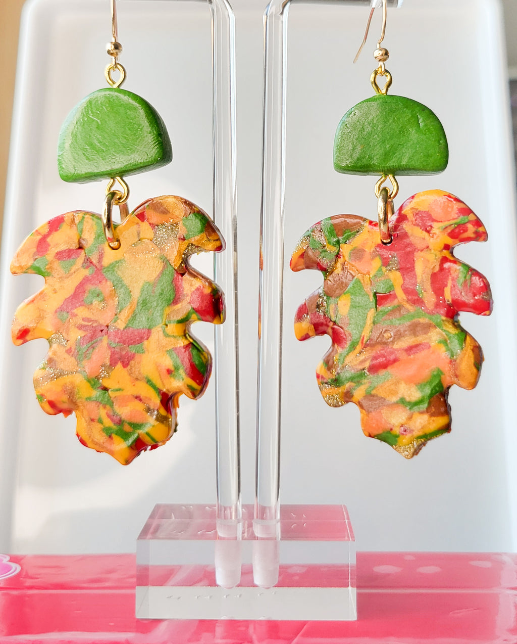 Turning Over a New Leaf2 Earrings - Autumn Collection - Design 2