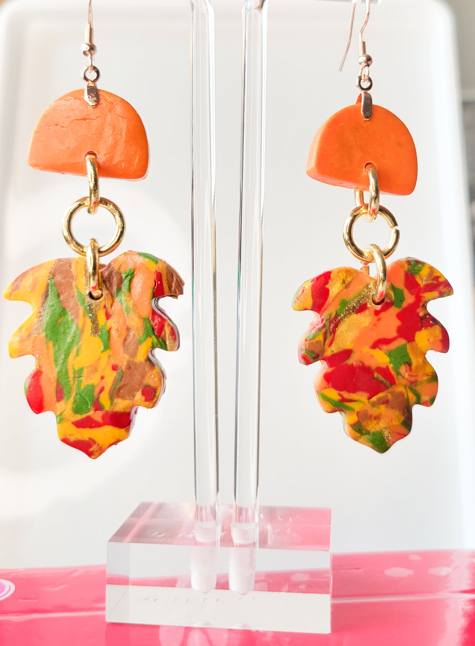 Turning Over a New Leaf Earrings - Autumn Collection - Design 1