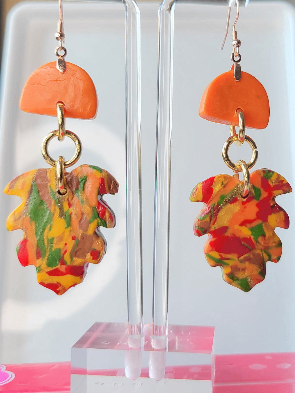 Turning Over a New Leaf Earrings - Autumn Collection - Design 1