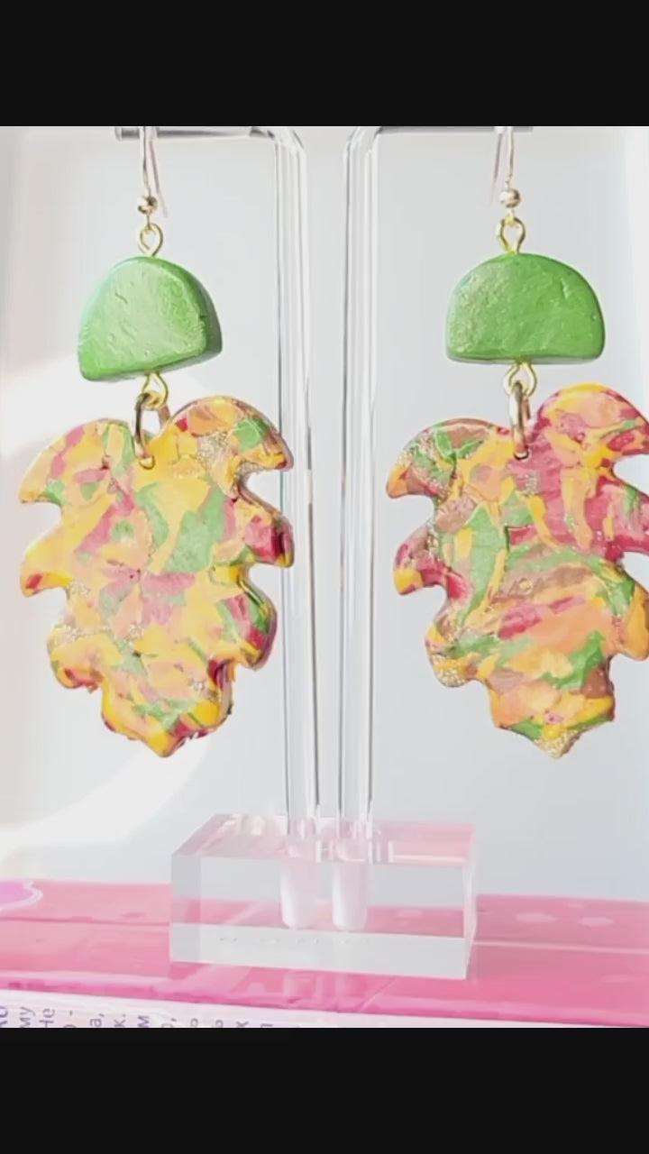Turning Over a New Leaf2 Earrings - Autumn Collection - Design 2