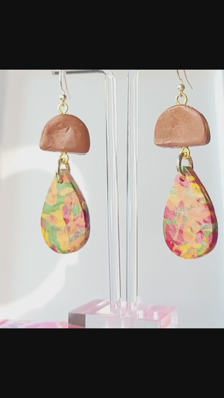 Summer Teardrops Earrings - Autumn Collection - Design 4