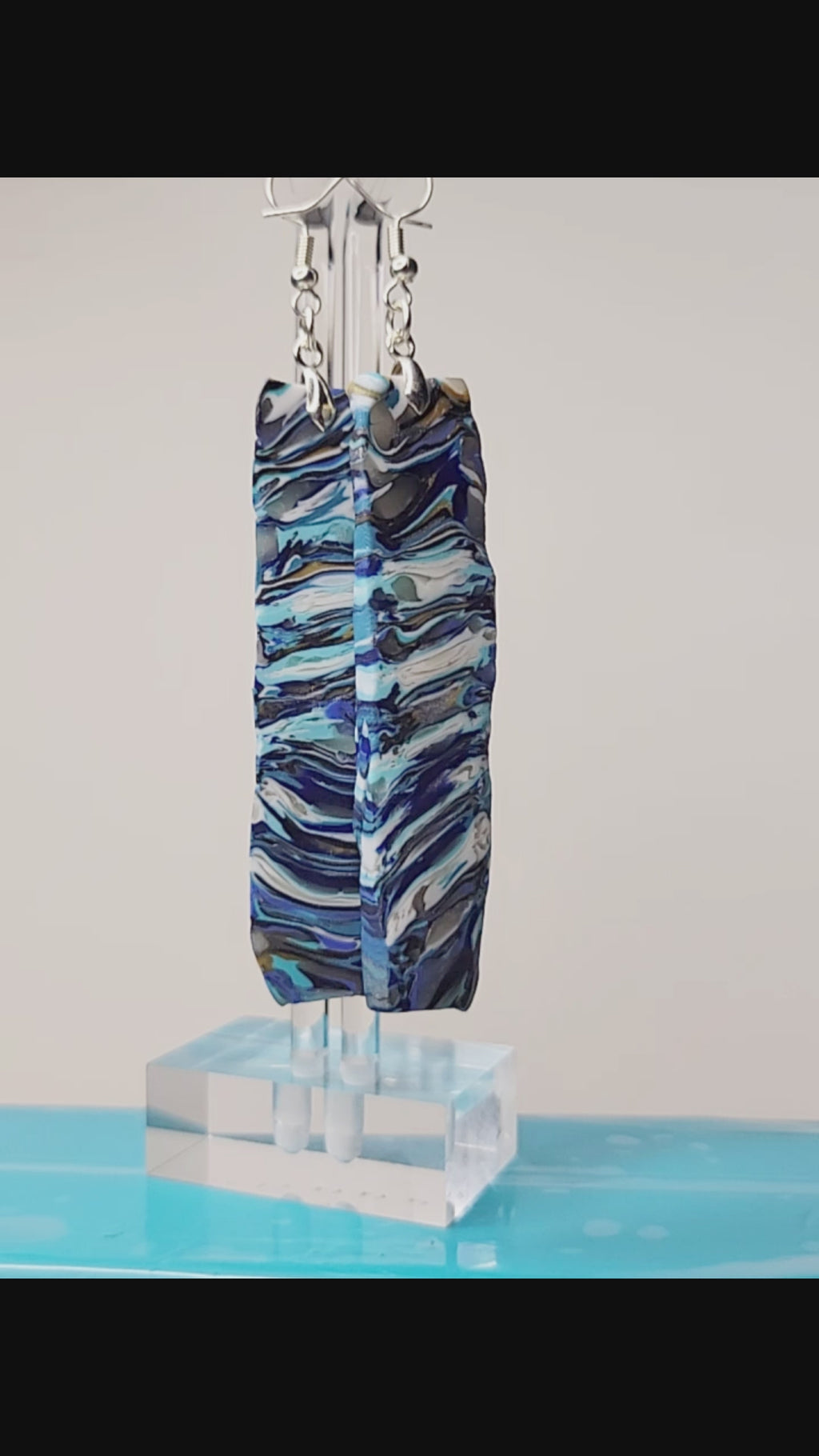 Whirled in Blue - Design 8 - Channeled Waves